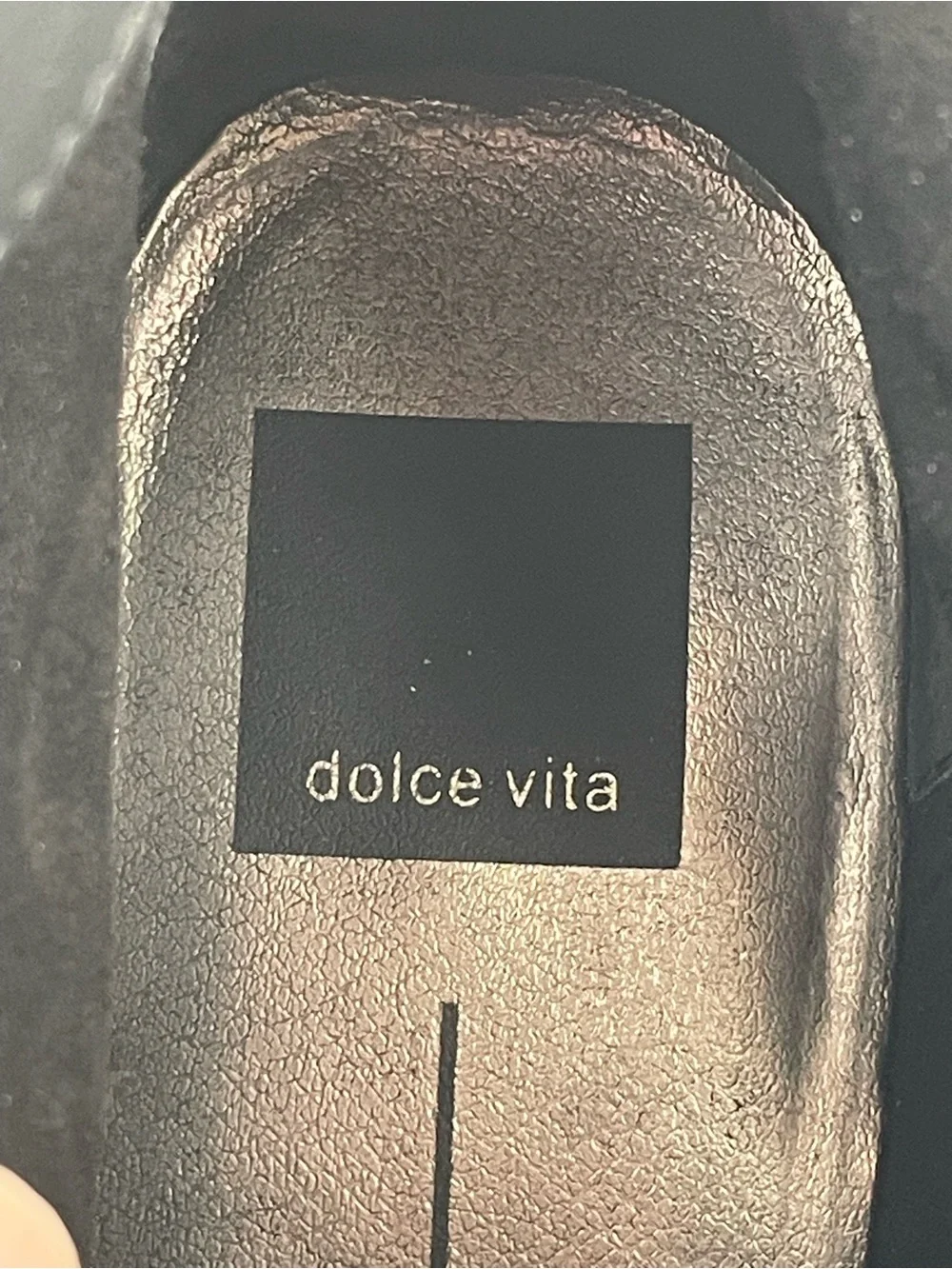 Dolce Vita Black Suede Ankle Boot with Stacked Heel
